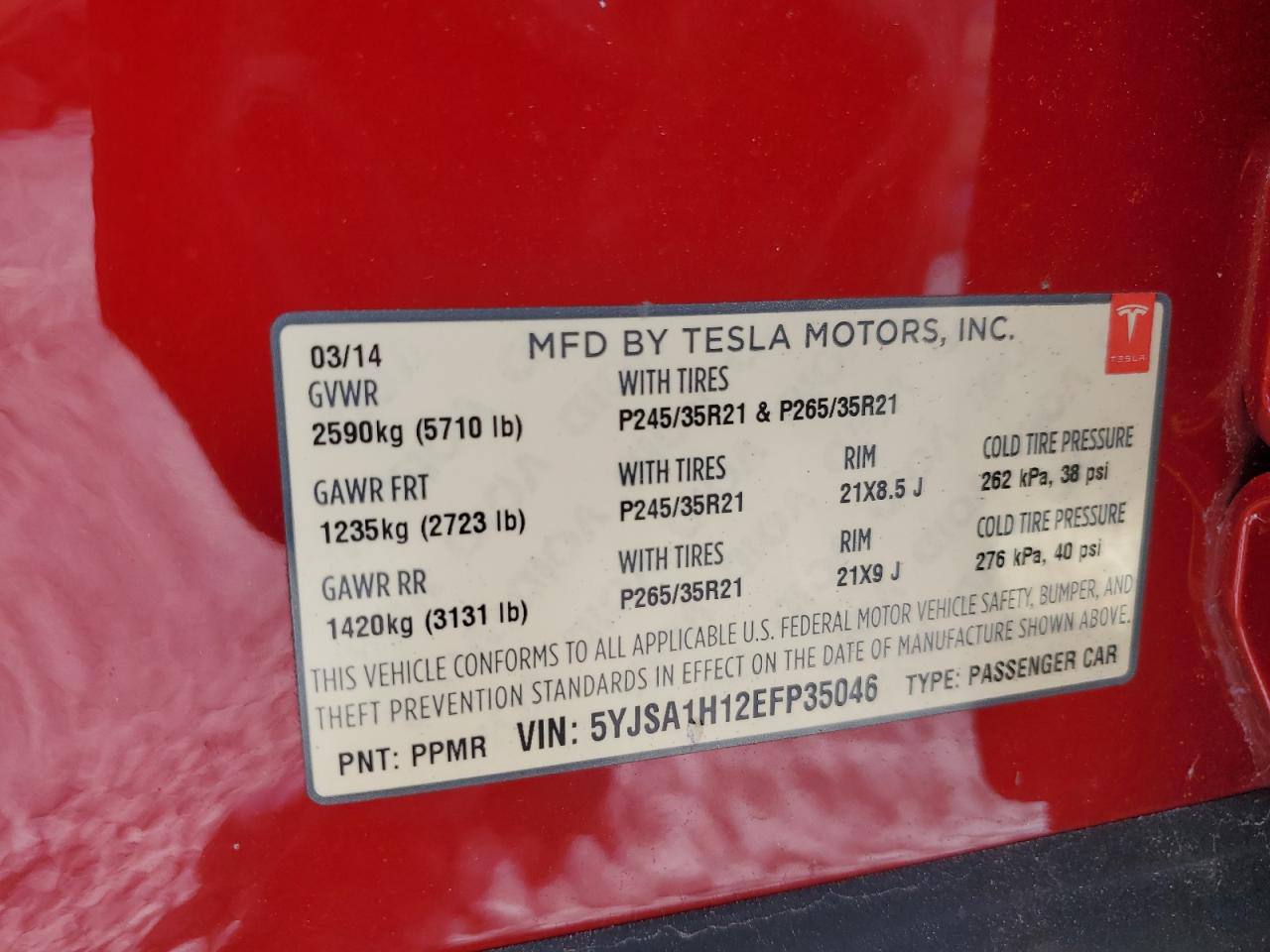 Tesla Model S P85+